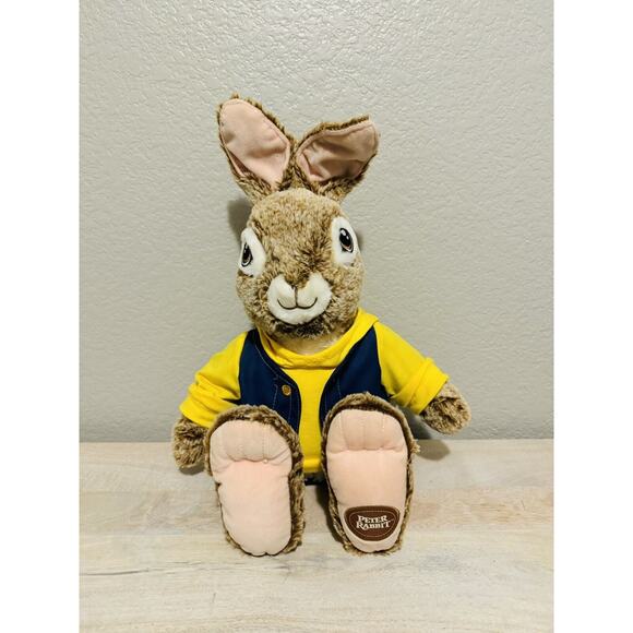 RARE Dan Dee Peter Rabbit 22” Plush In Yellow Hoodie & Blue Vest - Picture 6 of 6